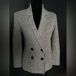 Vintage Ami knitwear blazer sweater black and gray Sz 6/7